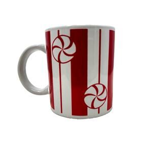 Red and White Peppermint Mug Ceramic Coffee Cup Totally Today